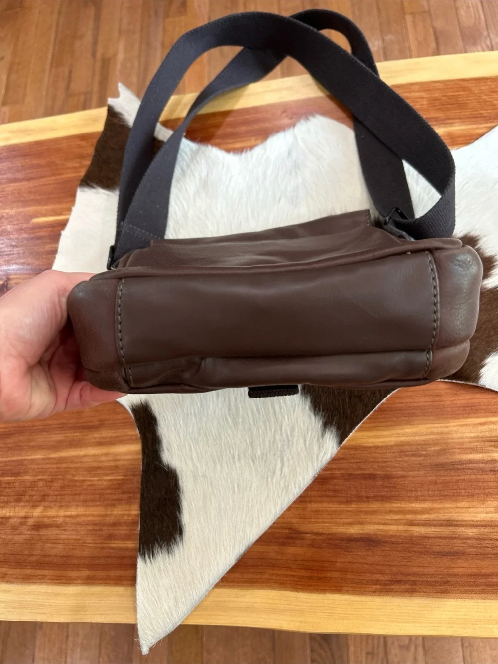 Fossil Weston Courier Messenger Bag Crossbody Brown